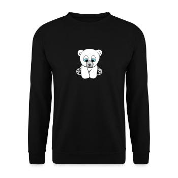 Ours polaire doux - Sweat-shirt Unisexe - noir - Devant - Alina (178cm) & Michal (187cm)