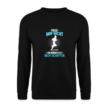 jogger - Unisex Pullover - Schwarz - Vorne - Alina (178cm) & Michal (187cm)