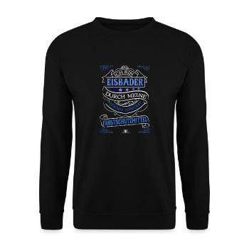 Eisbader Spruch Winter Gesundheit Eis Geschenk - Unisex Pullover - Schwarz - Vorne - Alina (178cm) & Michal (187cm)