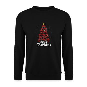 Gamer Frohe Weihnachten - Unisex Pullover - Schwarz - Vorne - Alina (178cm) & Michal (187cm)