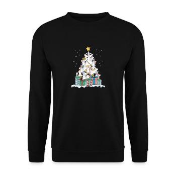 Bunny Rabbit Christmas Carnic Gift - Unisex Sweatshirt - black - Front - Alina (178cm) & Michal (187cm)