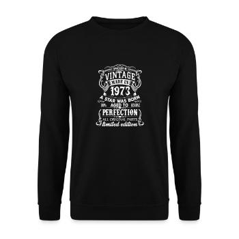 Vintage 1973 - Unisex Sweatshirt - black - Front - Alina (178cm) & Michal (187cm)