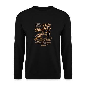 Angler Design "World Class Pike Hunter" - Unisex Pullover - Schwarz - Vorne - Alina (178cm) & Michal (187cm)
