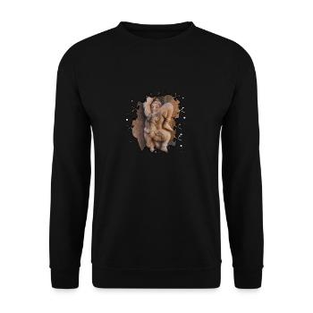 Position 4 - Unisex Sweatshirt - black - Front - Alina (178cm) & Michal (187cm)