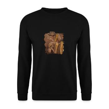 position 3 - Unisex Sweatshirt - black - Front - Alina (178cm) & Michal (187cm)