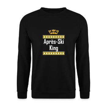 Apres Ski King - Unisex Pullover - Schwarz - Vorne - Alina (178cm) & Michal (187cm)