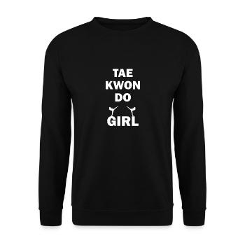 Tae Kwon Do Girl - Unisex Sweatshirt - black - Front - Alina (178cm) & Michal (187cm)