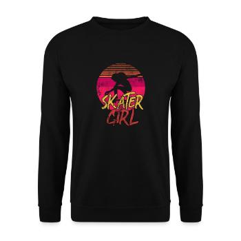 Skater Girl - Unisex Sweatshirt - black - Front - Alina (178cm) & Michal (187cm)