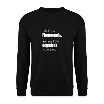Photography - Unisex Sweatshirt - black - Front - Alina (178cm) & Michal (187cm)