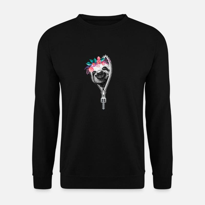 Faultier - Unisex Pullover - Schwarz