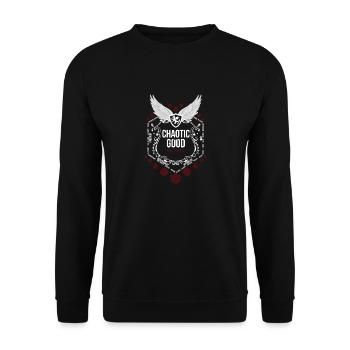 Chaotic Good Black Alignment Series - Unisex Pullover - Schwarz - Vorne - Alina (178cm) & Michal (187cm)