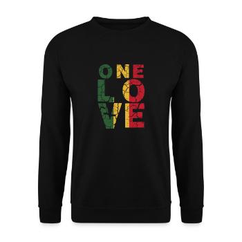 One Love - Unisex Sweatshirt - black - Front - Alina (178cm) & Michal (187cm)
