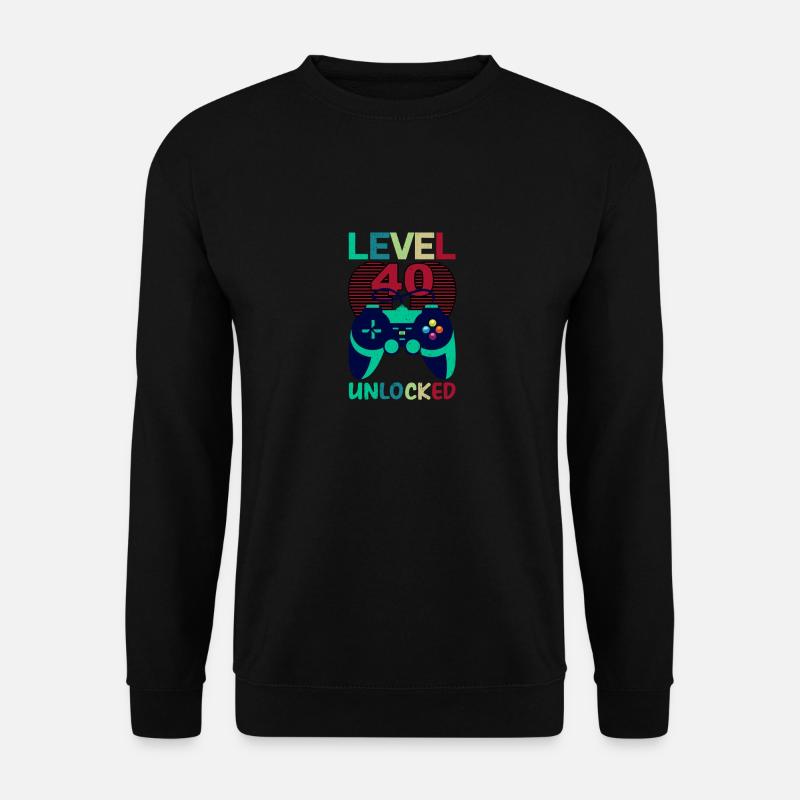 Level 40 freigeschaltet - Unisex Pullover - Schwarz