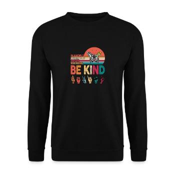Sensibilisation à l'autisme, soyez gentil - Sweat-shirt Unisexe - noir - Devant - Alina (178cm) & Michal (187cm)