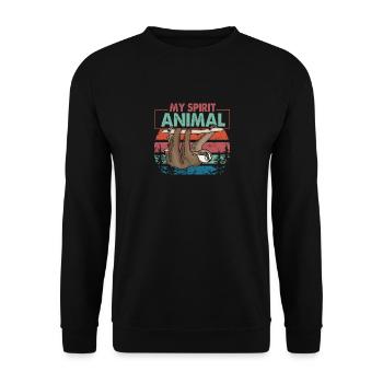 Mon animal spirituel - Sweat-shirt Unisexe - noir - Devant - Alina (178cm) & Michal (187cm)