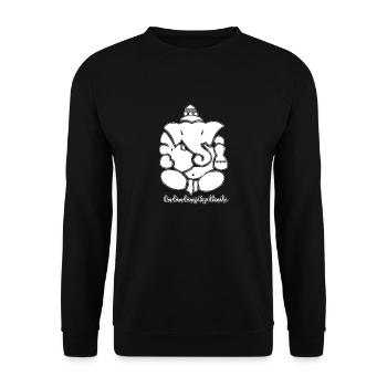Ganesha avec mantra - Sweat-shirt Unisexe - noir - Devant - Alina (178cm) & Michal (187cm)