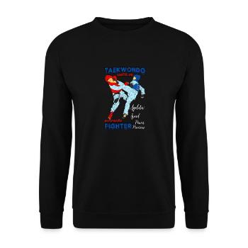 Taekwondo Martial Art - Unisex Pullover - Schwarz - Vorne - Alina (178cm) & Michal (187cm)