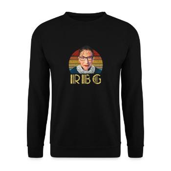 Vintage Rbg Ruth Bader - Unisex Pullover - Schwarz - Vorne - Alina (178cm) & Michal (187cm)