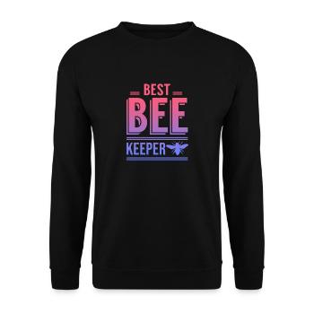 Best Bee Keeper - Unisex Sweatshirt - black - Front - Alina (178cm) & Michal (187cm)