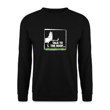 Talk To The Hoof - Unisex Sweatshirt - black - Front - Alina (178cm) & Michal (187cm)