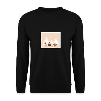 Christmas Dogs - Weihnachtshunde - Bestseller - Unisex Pullover - Schwarz - Vorne - Alina (178cm) & Michal (187cm)