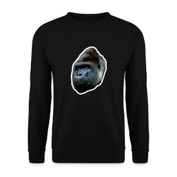 Gorilla cool simple - Sweat-shirt Unisexe - noir - Devant - Alina (178cm) & Michal (187cm)