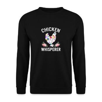 Chicken Whisperer - Unisex Sweatshirt - black - Front - Alina (178cm) & Michal (187cm)