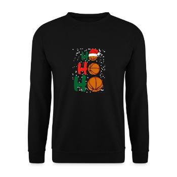 Basketball Christmas - Unisex Sweatshirt - black - Front - Alina (178cm) & Michal (187cm)