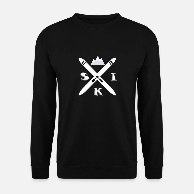 Ski Wintersport - Unisex Pullover - Schwarz
