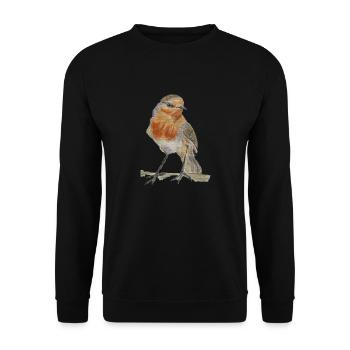 robin - Unisex Sweatshirt - black - Front - Alina (178cm) & Michal (187cm)