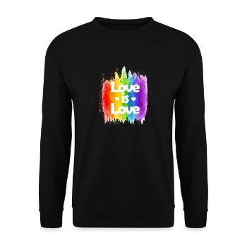 L'amour c'est l'amour - Sweat-shirt Unisexe - noir - Devant - Alina (178cm) & Michal (187cm)