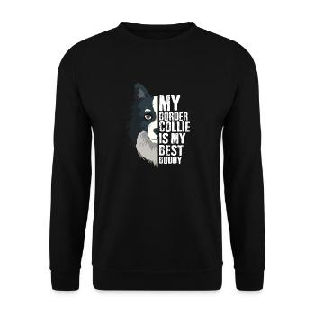 Border Collie Gift for a Dog Owner - Unisex Sweatshirt - black - Front - Alina (178cm) & Michal (187cm)
