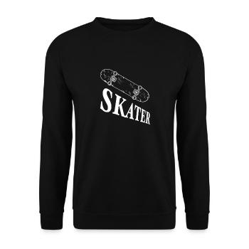 Skater - Unisex Sweatshirt - black - Front - Alina (178cm) & Michal (187cm)