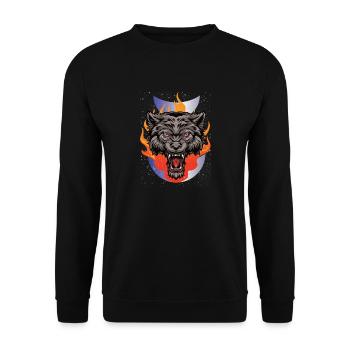 Monster Werewolf - Unisex Sweatshirt - black - Front - Alina (178cm) & Michal (187cm)