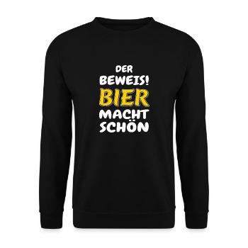 Lustig JGA Bier Mythos Biermarke Beer Malle Spruch - Unisex Pullover - Schwarz - Vorne - Alina (178cm) & Michal (187cm)