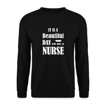 Nurse Krankenschwester Doktor - Unisex Pullover - Schwarz - Vorne - Alina (178cm) & Michal (187cm)