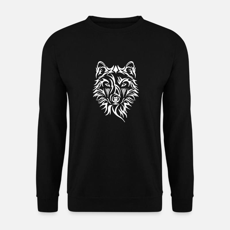 Wolf white Edition - Unisex Pullover - Schwarz