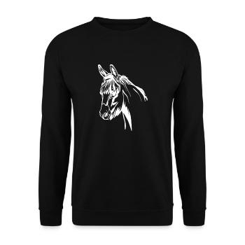 Donkey Esel - Unisex Pullover - Schwarz - Vorne - Alina (178cm) & Michal (187cm)