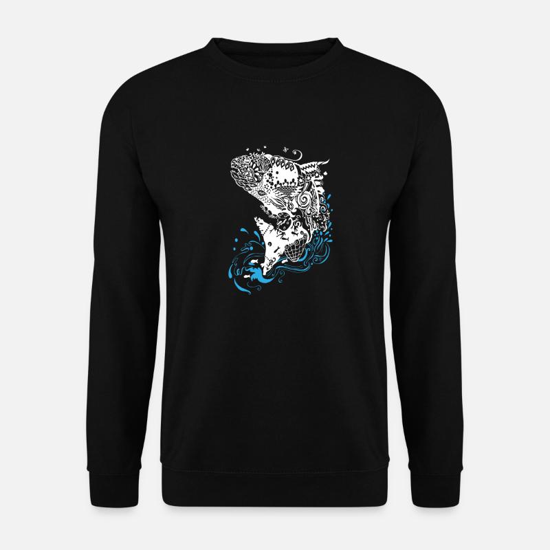 Springender Fisch - Unisex Pullover - Schwarz