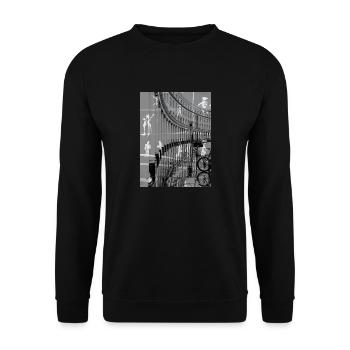 Collection d’art de rue - Sweat-shirt Unisexe - noir - Devant - Alina (178cm) & Michal (187cm)