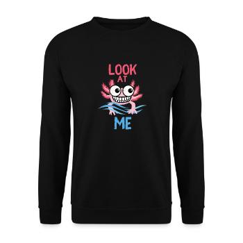 Axlotl - REGARDE-MOI - Sweat-shirt Unisexe - noir - Devant - Alina (178cm) & Michal (187cm)