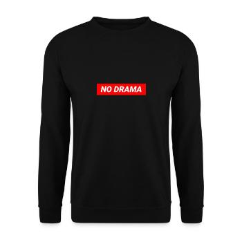 No Drama Design Red - Unisex Sweatshirt - black - Front - Alina (178cm) & Michal (187cm)