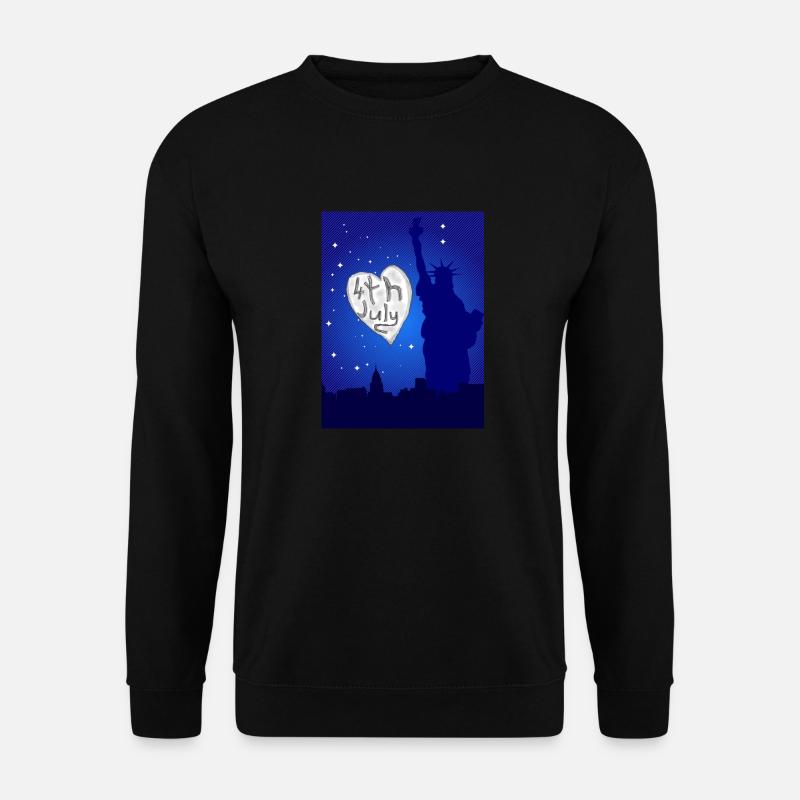 4th July Herz - Unisex Pullover - Schwarz