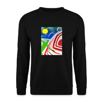 graffiti landscape sunny - Unisex Sweatshirt - black - Front - Alina (178cm) & Michal (187cm)