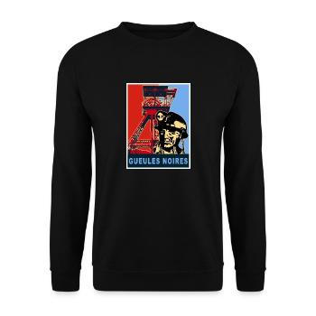 Kohle 5 - Unisex Pullover - Schwarz - Vorne - Alina (178cm) & Michal (187cm)