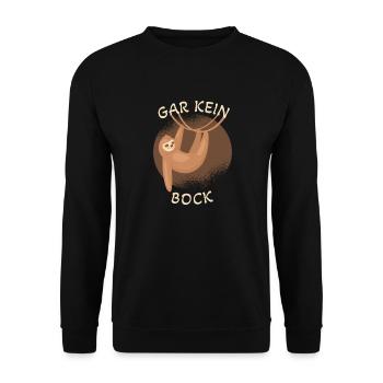 Gar Kein Bock Meme | Humor Spruch Fun - Unisex Pullover - Schwarz - Vorne - Alina (178cm) & Michal (187cm)