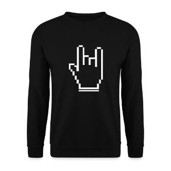 Metal chip fork - Unisex Sweatshirt - black - Front - Alina (178cm) & Michal (187cm)