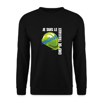Meilleur chef de travaux - Sweat-shirt Unisexe - noir - Devant - Alina (178cm) & Michal (187cm)