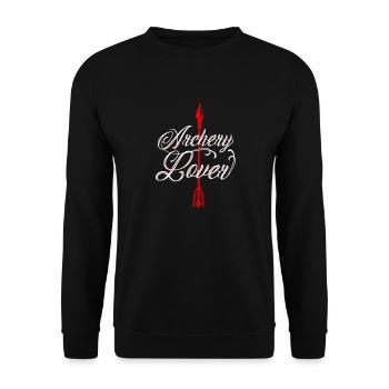 Bogenschießen cooler Spruch Bogenschütze Liebhaber - Unisex Pullover - Schwarz - Vorne - Alina (178cm) & Michal (187cm)