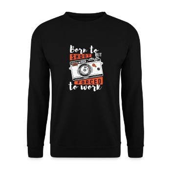 Photography Photographer Photographer Camera - Unisex Sweatshirt - black - Front - Alina (178cm) & Michal (187cm)